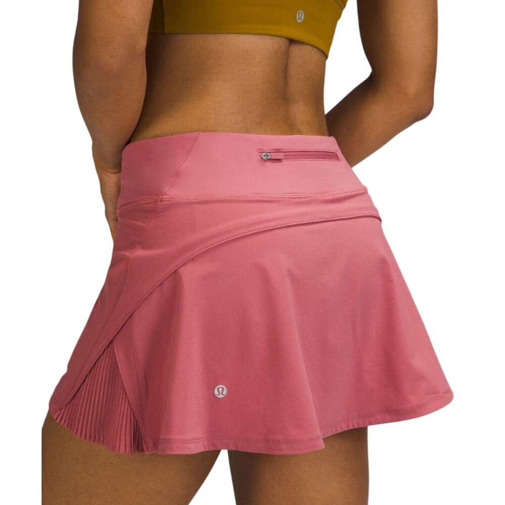 Lululemon Play Off The Pleats Mid Rise Skirt Brier Rose Size 12